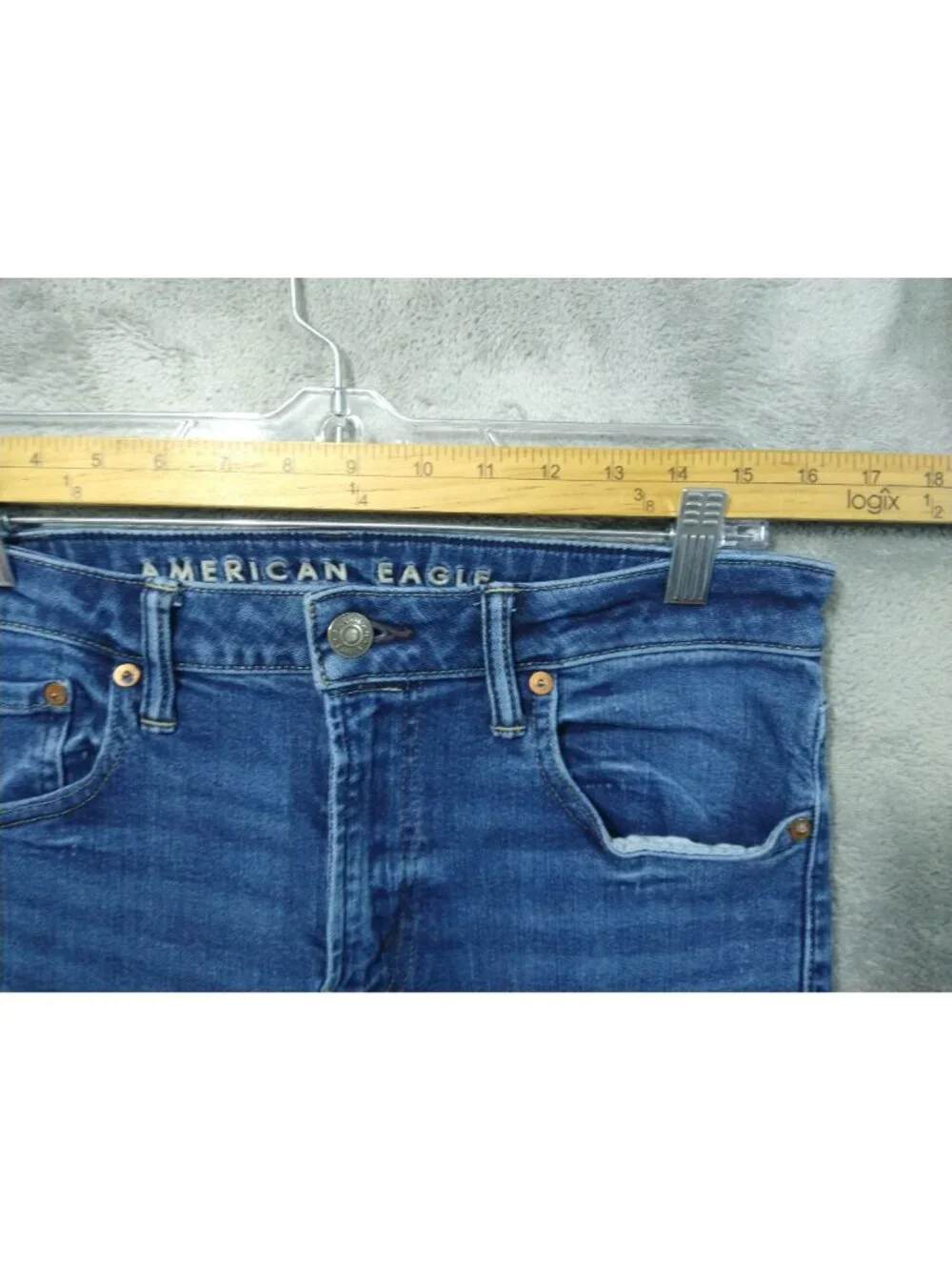 American Eagle Jeans Mens 32x32 Blue Denim Slim Straight Airflex Medium Wash